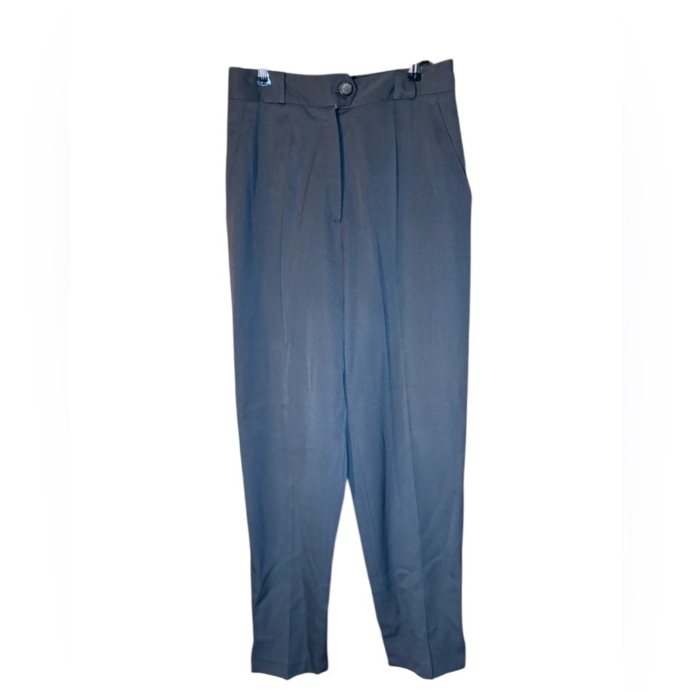 Rosner Dark Brown Wool-Blend Trousers